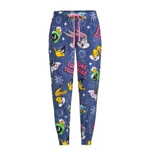 Looney Tunes Space Jam Sleep Lounge Bugs Daffy Pajama Pants 3X